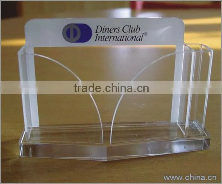 desktop acrylic business card holder plexiglass paper notes organizer