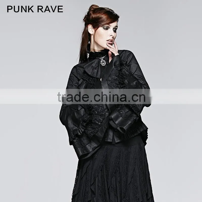 Y-349 red Gothic Punk Rave Studded Special Hot Punk Leather Jacket