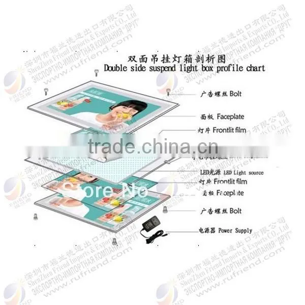 fast food restaurant equipment advertising light box led display board