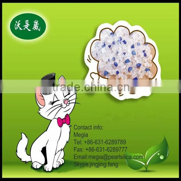 High adsorption, non-clumping silica gel crystal cat litter sand