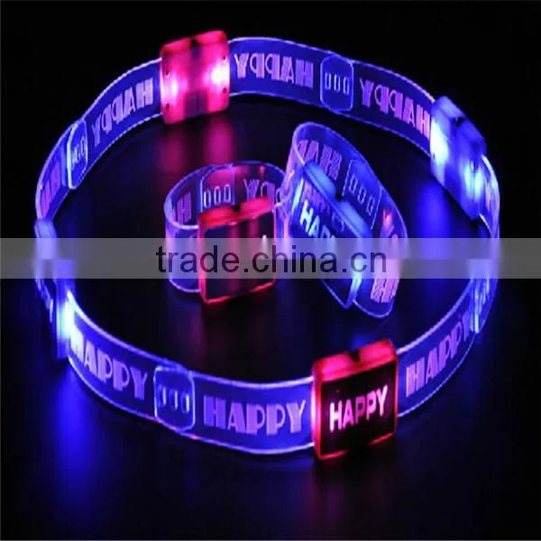 light up wristband custom plastic wristband light
