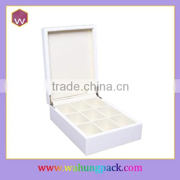White wood compartment packaging tea box(WH-1976-ML)