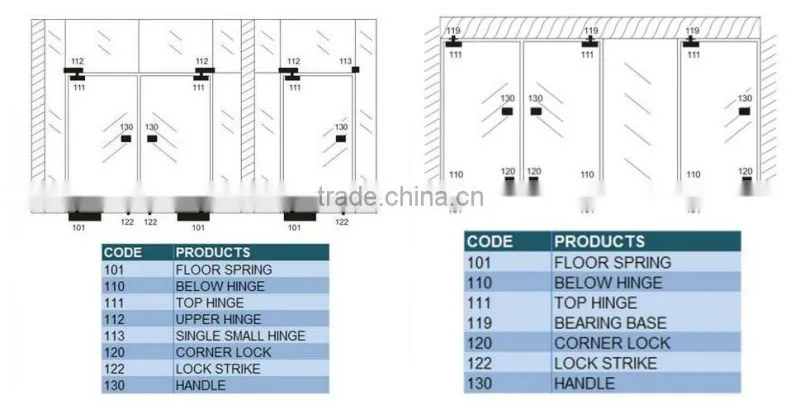 Hot Sale Stainless Steel Patch Fitting For Glass Door (Curving Top Clamp) E-040