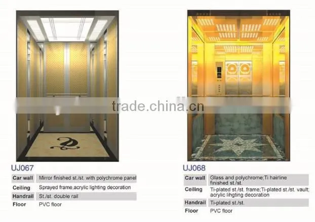 XY Elevator Golden Passenger Cabin