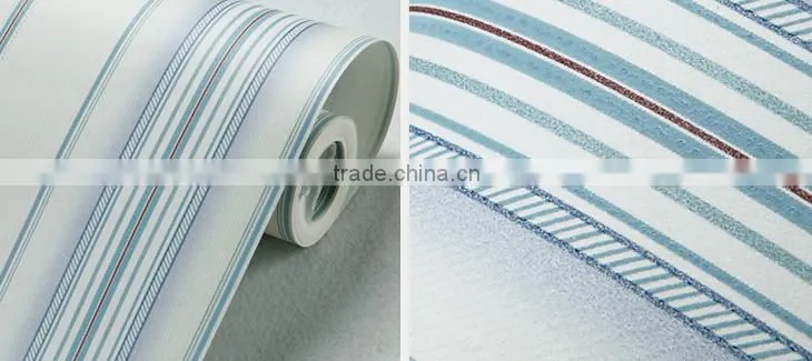 pvc deep stripe waterproof vinyl wallpaper