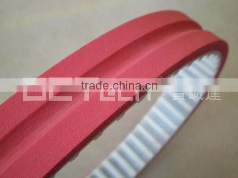 Timing Belt with grooving red rubber
