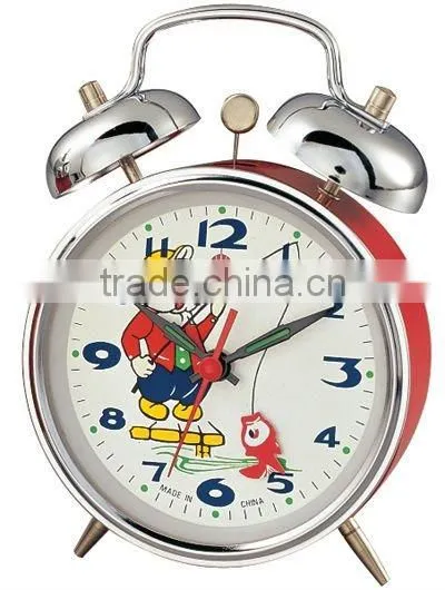 4 inches metal case mechanical alarm clock