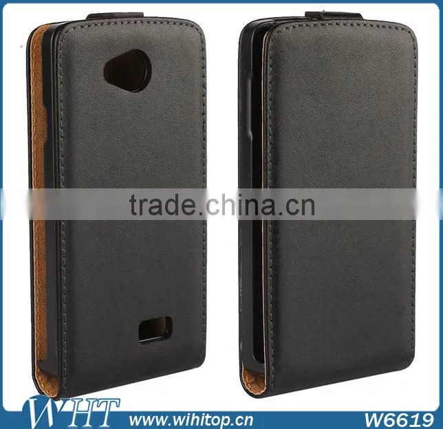 2015 New Mobile Phone Case Vertical Style PC+PU Leather Flip Cover for LG F60