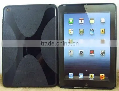 soft X-shape design TPU gel case for mini ipad 7"
