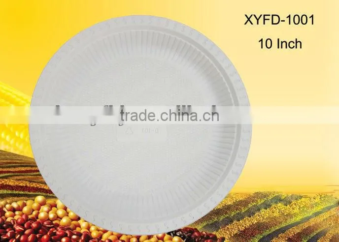 10 inch disposable biodegradable dinner plastic plate