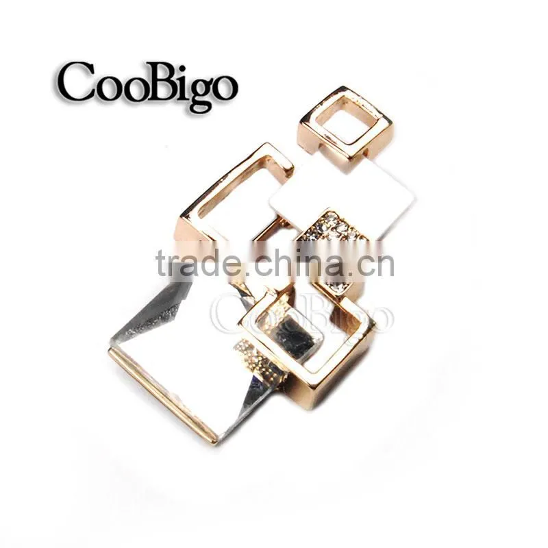 Fashion Jewelry Crystal Rhinestone Rectangular Pin Brooch Women Lady Dresses Hijab Scarf Party Gift Appreal Accessories