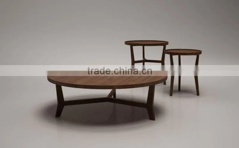 Italian modern wood small coffee table (T-84A+B+C)
