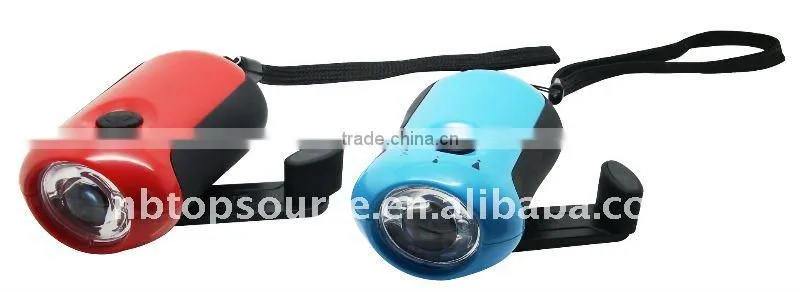 Rechargeable Battery Dynamo Flashlight