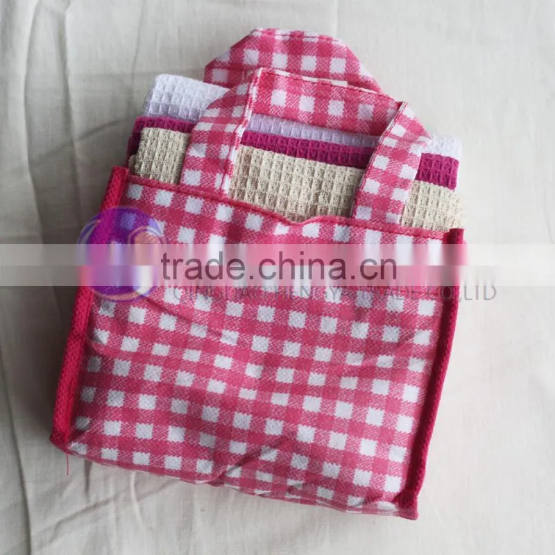 china wholesale cotton waffle weave dish towel