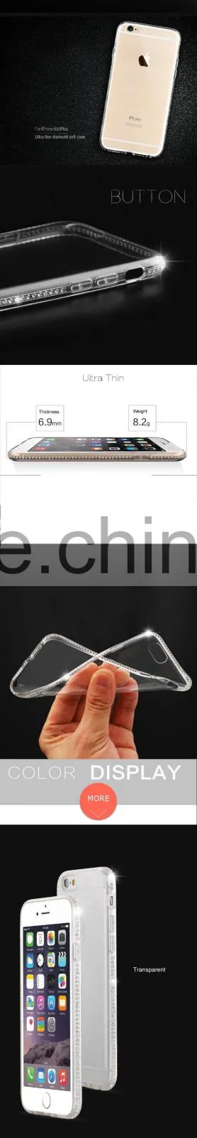 Clear PC and TPU mobile Phone case for iphone 6 and 6s