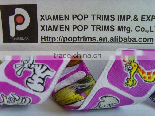 Factory direct sale ribbon/wholesale jacquard ribbon/ jacquard fabric ribbon