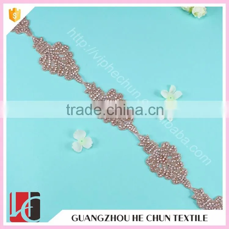 HC4752-1 Hechun Hot Fix Garments Fashion Beaded Lace Trim