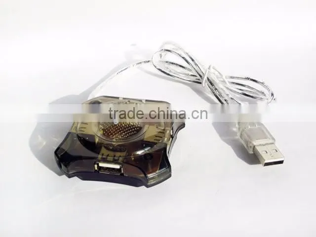 Transparent plum design USB 4 ports usb 2.0 hub for promotions business gifts