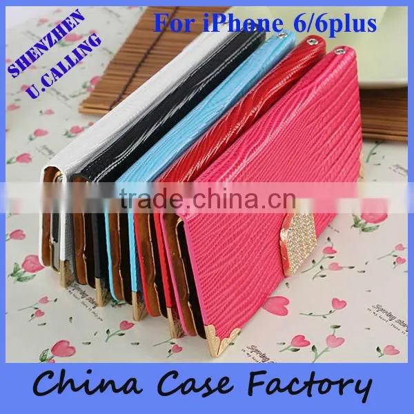 High Quality Crocodile Pattern Flip Leather Case With Card Slots For iPhone 6s