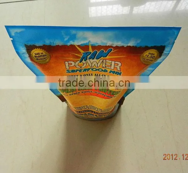 Plastic stand up pouch with zipper