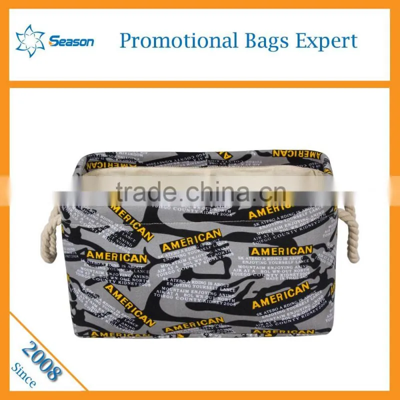 2016 hot selling canvas folding laundry basket