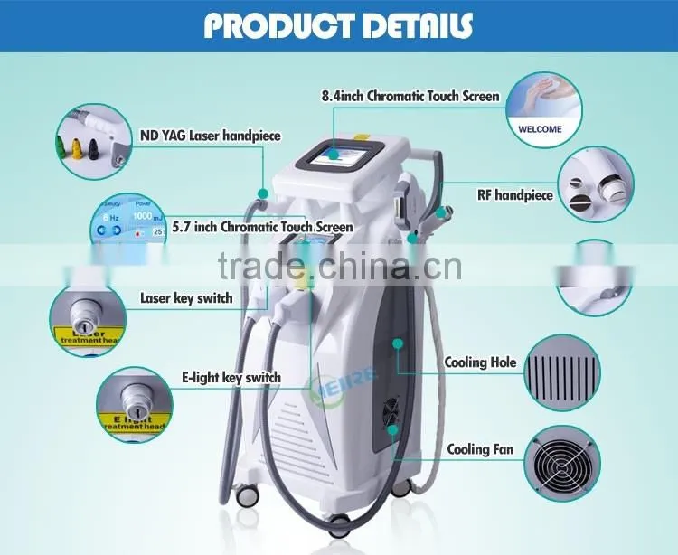 Best seller 2016 e light ipl rf system laser machine