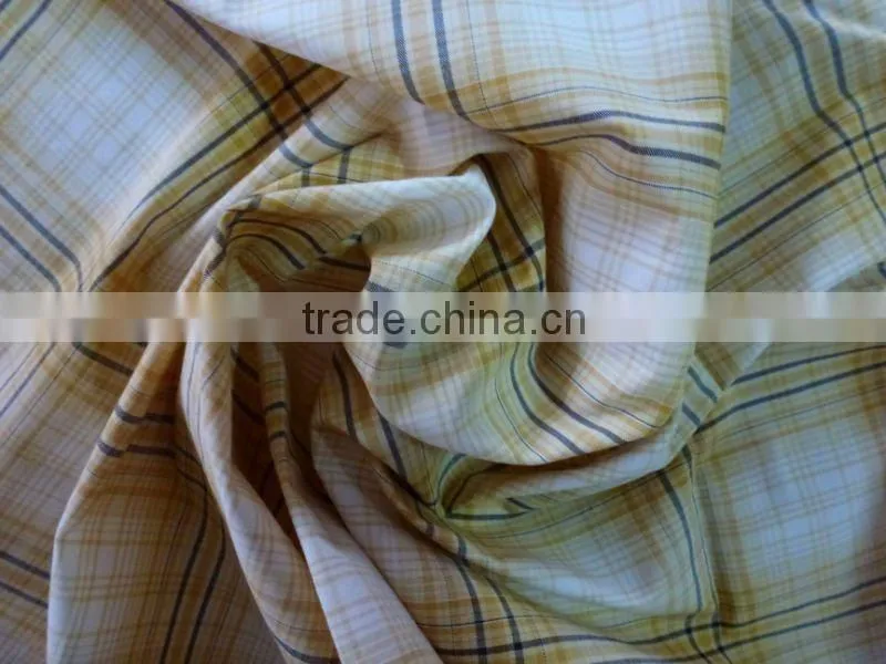 100% Polyester Plaid Yarn Dyed Fabric for High Grade Shirt