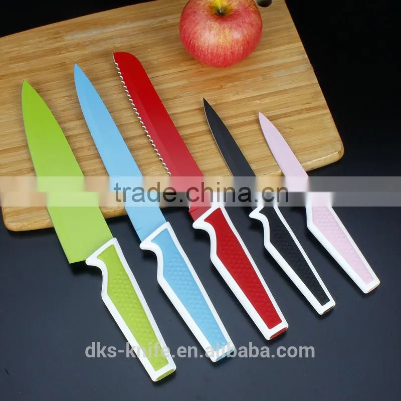 KP1401B 8 inch New Designed Bread knife with Non-stick Color Coating Colored Kitchen Knife