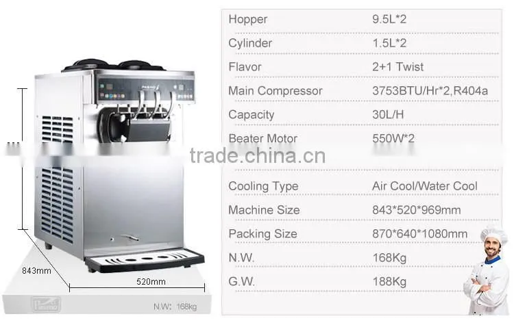Pasmo cheap fruit soft ice cream maker/frozen yogurt machine/ice cream cone maker