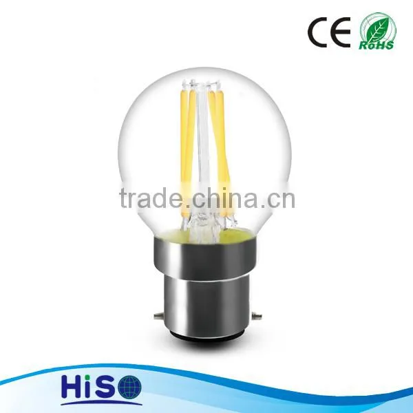 2015 hot sale dimmable led filament bulb E27 E14 B22 B15