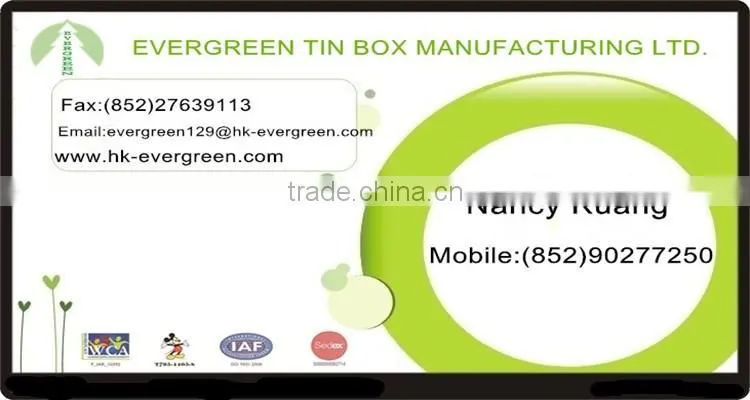 2016 new hot tin boxes with pin hinge, lock and handle