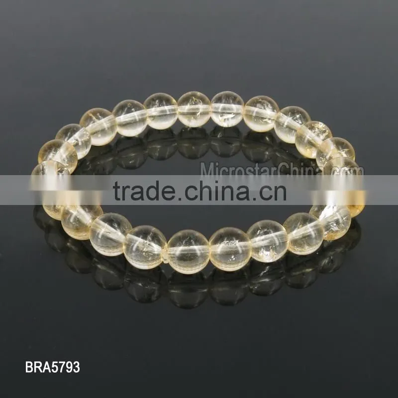 New natural stone Beaded Golden Buddha head Men/Women Elasticity bracelet