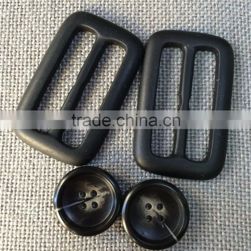 CAFE COLOR 4-HOLES RESIN FASTENER BUFFLO BUTTON FOR GARMENT