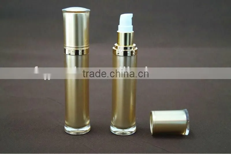 Gold acrylic empty container for cosmetics