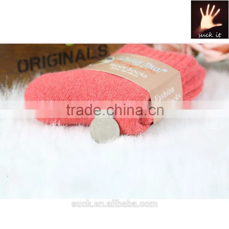 thicken wool plush hosiery winter socks made in china