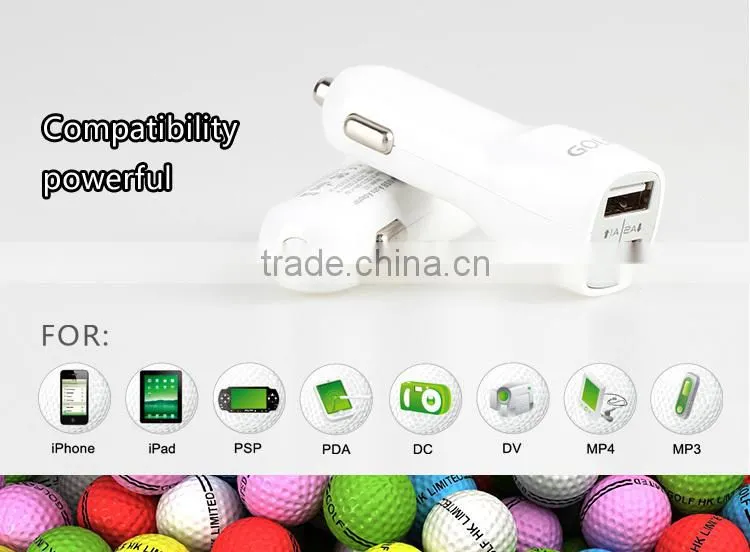 Hot sellling 5v 2a dual usb output universal mini car charger for ipad and mobile phone