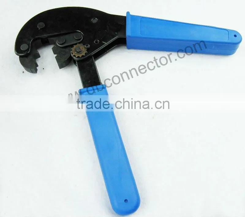 CATV RF Coaxial Cable Crimp Connector Tool