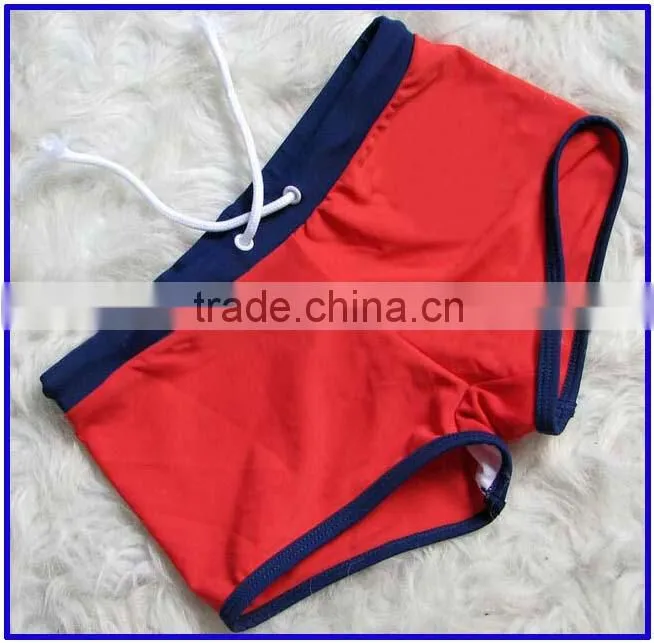 Wholesale boys red kids swimwear bikini with swim shorts