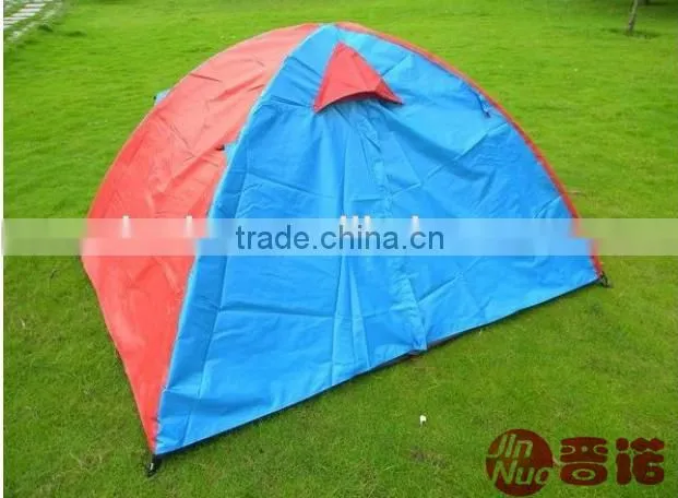 2 Person Double Layers Fiberglass Pole Camping Tent