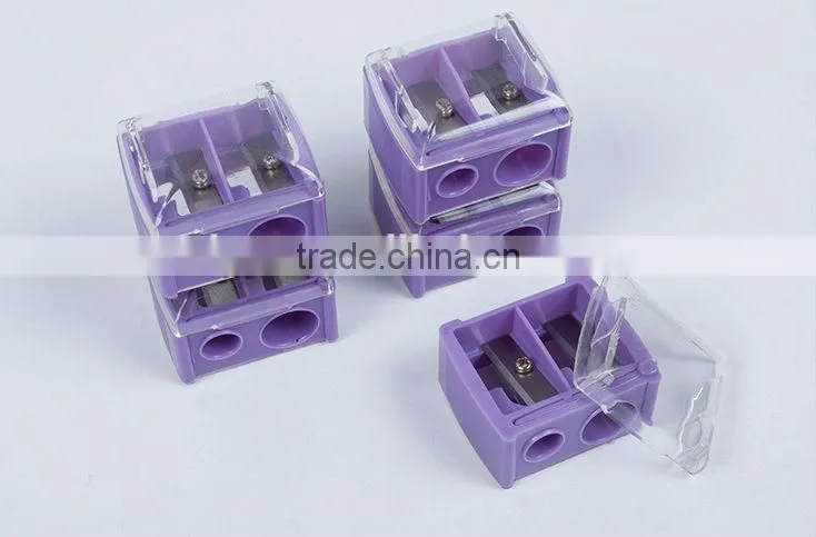 Custom Cheap Plastic Double Hole Pencil Sharpener