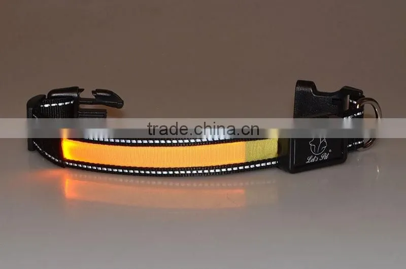 Flashing Safety LED USB Rechargeable Dog Collar Pet Collars
