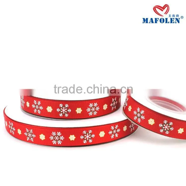 Guangzhou rgb packing co 2015 new products christmas grosgrain flower pattern ribbon