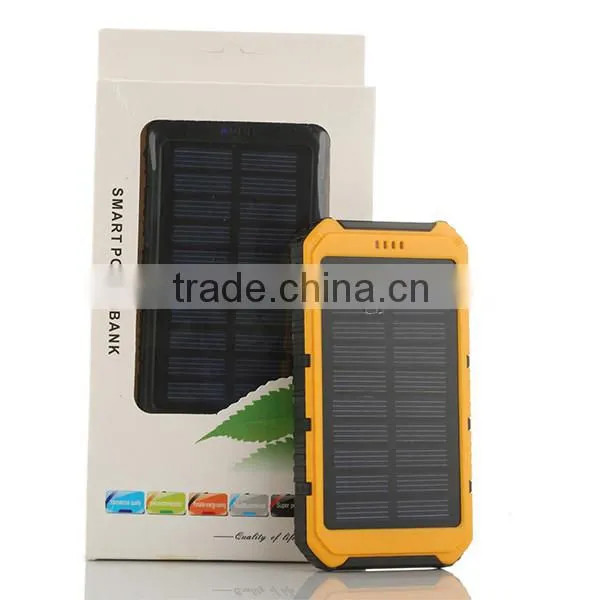 Universal Dual USB 6000mAh Solar Charger With LED Torch Light