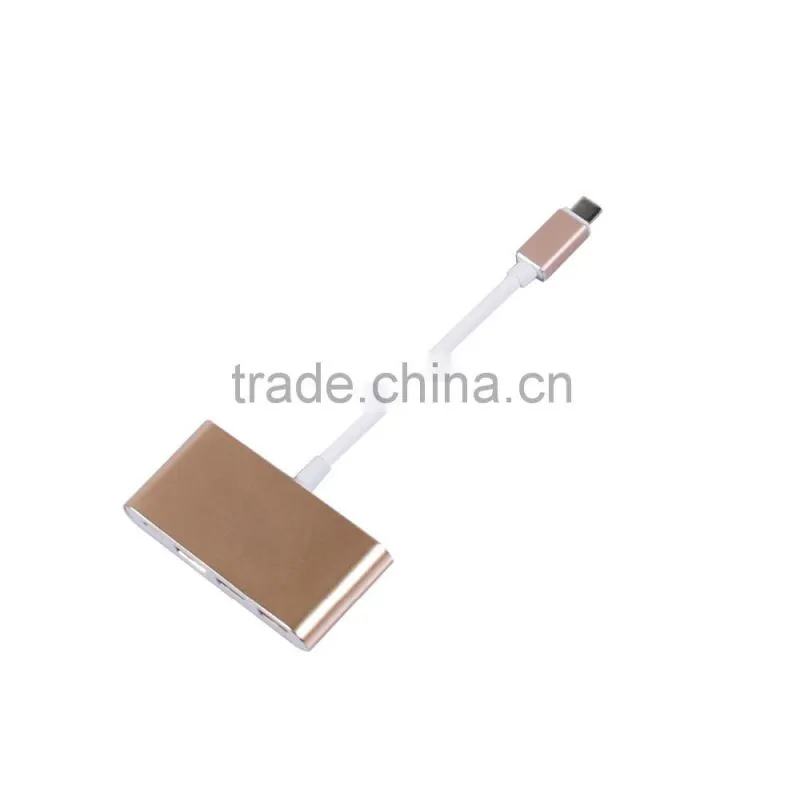 Multiple USB Hub,USB 3.1 Type C Male to Female 1 Port USB 3.0+2 Ports USB 2.0+1 port USB C Adapter/Converter
