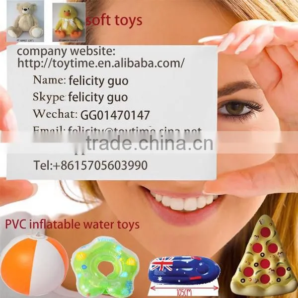 2016factory EN71 Eco-friendly Promotion yellow pvc inflatable bottle baby toy/kids toys