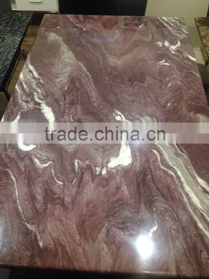 TB durable round marble top dining table with rotating tray