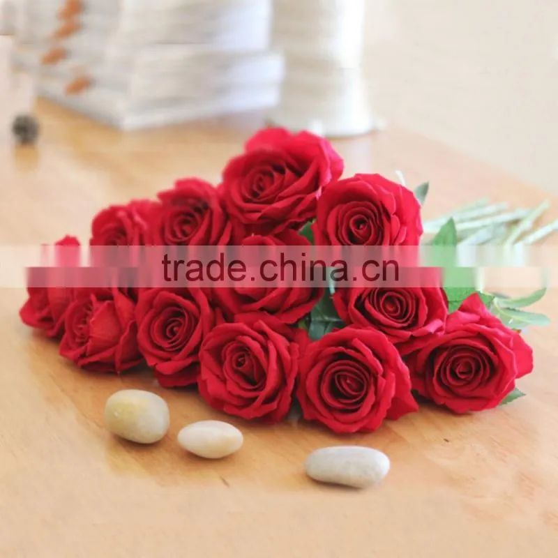 Romantic pink artificial wild flower rose for wedding