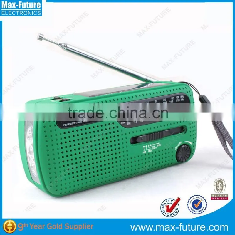 Hand dynamo radio torch,AM/FM/Weather band with speaker
