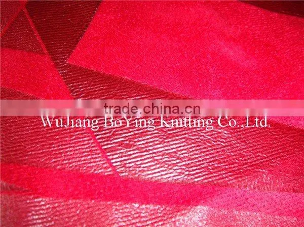 warp stamped suede fabric