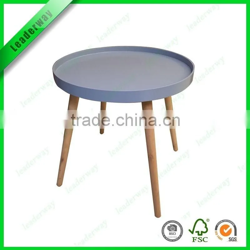 2016 creative design wooden coffee round table